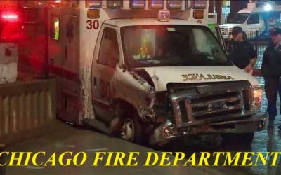 03/27/18 – Chicago, IL – Man Kicked Out Of St. Bernard Hospital Steals Chicago Fire Department Ambulance – Chase – Crash – Taken Into Custody