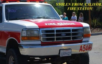 06/23/18 Briceland, CA – Thief Steals Fire Rescue Truck From Briceland Fire Station – Truck Found In Garberville With Light Bar Taken Dashboard Torn Apart