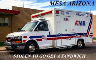 07/25/18 Mesa, AZ – Ex Basketball Player From ASU Steals AMR Ambulance From Emergency Room – Police Chase – Claims He Was Going Home To Get Money To Buy A Sandwich