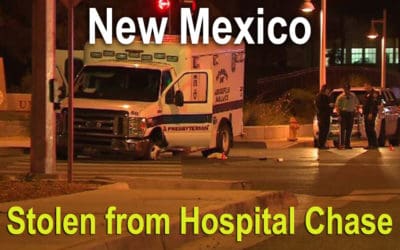 9/02/18 Albuquerque, NM – Man steals Ambulance from hospital 20 Minute Chase difficult spike strips Lots of damage, Arrested.