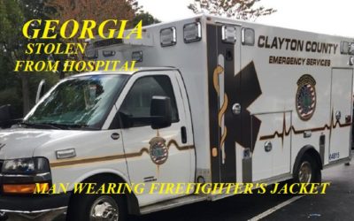 10/27/18 Clayton County, GA – Man Steals Clayton County EMS Ambulance From Southern Regional Hospital – Found At The South Lake Mall – Man That Stole The Ambulance Was Wearing A Clayton County Fire Jacket – Said He Was A Firefighter – Arrested