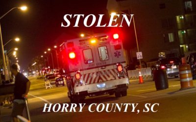 10/30/18 Little River, SC – Woman Steals Horry County Fire Rescue Ambulance – She Was The Patient – Followed A Fire Truck From The Scene – Said She Needed Help – Arrested