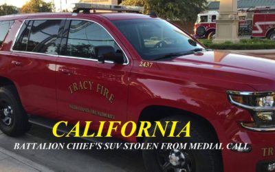 01/15/19 Tracy, CA – Battalion Chief’s Command Tahoe SUV Stolen From Medical Call – 30 Minute Police Chase – Police Ram SUV – Take Suspect At Gun Point