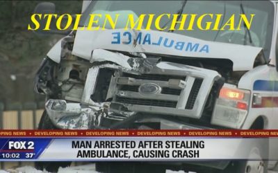 02/6/19 Clinton Township, MI – Ambulance Stolen By Psychiatric Patient Restrained That Broke Loose And Overpowered Ambulance Crew – Crashed Into Deputy Car