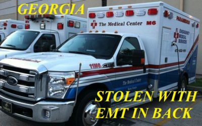 03/18/19 Bibb County, GA – Ambulance Stolen From Hospital With EMT In Back – After A Few Blocks – Woman Gets Out – Escaped