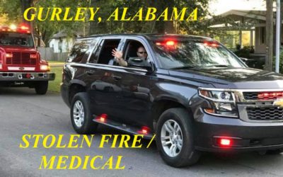 03/26/19 Gurley, AL – Fire Department Take Home Tahoe With 80 Thousand Dollars Worth Of Medical Equipment And Gun Has Been Stolen