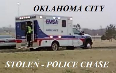 03/17/19 Oklahoma City, OK – Woman Steals EMSA Ambulance From Emergency Room – Police Chase – Stop Sticks With Damage To Ambulance