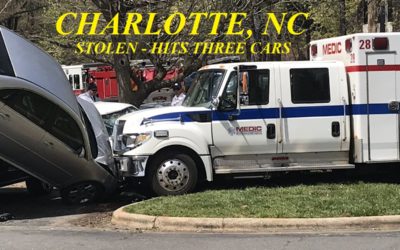 04/1/19 Charlotte, NC – Disturbance Call – PT Being Transferred To Ambulance – Another Man Jumps Into Driver’s Seat And Steals Ambulance – Crashes Into Three Parked Cars – Tries To Run – Detained