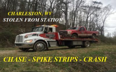 04/12/19 Kanawha County, WV – Man Asked To Use Telephone At Fire Station – Steals Charleston Fire Pick Up With Dive Equipment – $30,000 In Equipment – Police Chase – Spike Strips – Crash – Injured