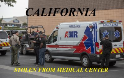 05/15/19 Victorville, CA – An AMR Ambulance Was Stolen From Bear Valley Urgent Care – A Short Failure To Yield By Deputies – Vehicle Stopped – Man Arrested