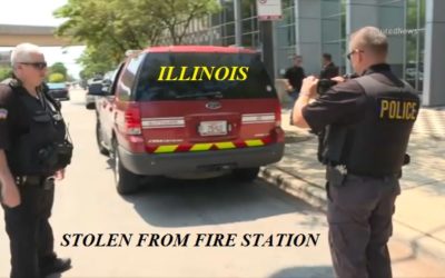 07/26/19 Bridgeview, IL – Man Steals Command Fire SUV From Fire Station – 15 Mile Pursuit Into Chicago – Boxed In By Police – Helicopter Spotter – Man Refused To Get Out – Police Break Window To Arrest Him