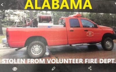 9/11/19 – Prattville, AL – Man Breaks Into Volunteer Unattended Firehouse – Steals Pick Up Mini Pumper And Is Identified Driving It – The $60,000 Brush Truck Was Found Abandoned