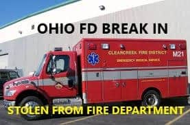 10/22/19 – Clearcreek, OH – Kidnapped Victim Escaped Captors – Breaks Into Fire Department While Firefighters Are Out At Car Fire – Steals Ambulance – Drives To Children’s Hospital