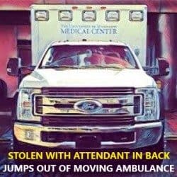 11/19/19 Meridian, MS – Man Steals Ambulance While EMS Provider Is Sleeping In Back – Jumps Out Of Moving Ambulance On Ramp 80 MPH Police Chase – Boxed In – Runs – Captured