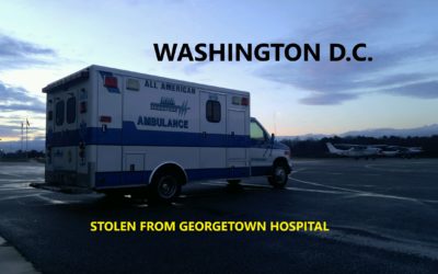 11/12/19 Washington D.C. – AAA Transport Ambulance Stolen From Georgetown Hospital – Found Miles Away Near Firehouse – Abandoned