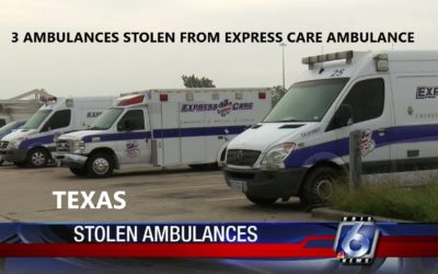 12/16/19 Corpus Christi, TX – 3 Ambulances Were Swiped From Express Care Ambulance Service – The Thefts Occurred Sometime Over The Weekend – Investigation for Whereabout