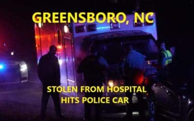 12/8/19 Greensboro, NC – Man Steals Piedmont Triad Ambulance From Cone Health Wesley Long Hospital – Long Chase – Hits/Injures Police Car/Officers – Spike Strips – Captured