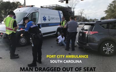 2/11/20 Charleston, SC – Vehicle Wreck In West Ashley – Suspect Tried To Steal Second Vehicle Then Jumped Into Ambulance To Steal It – Dragged Out Of Ambulance While Stealing It