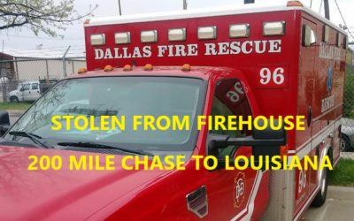 2/3/20 Dallas, TX – 19 Year Old Female Steals Dallas Ambulance Out Of Firehouse – 200 Miles Later Stopped In Louisiana – Captured