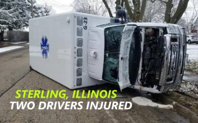 3/15/20 Sterling, IL – Man Steals Hospital Ambulance From CGH Medical Center – Crashes Into Another Vehicle – Rolls Over – Injuries To Both Drivers