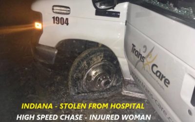 3/24/20 Terre Haute, IN – Woman Was Hurt After Stealing A TransCare Ambulance From A Hospital – High Speed Chase – Spiked – Crash – Injured Woman – Applied Tourniquet