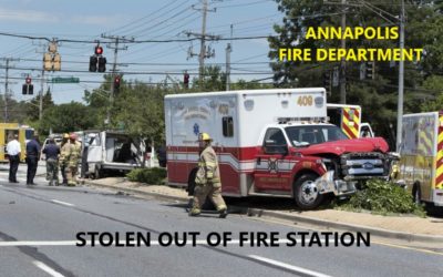 6/13/20 Anne Arundel, MD – Woman Steals Ambulance Right Out Of The Fire Station – Crashed Into Van – Injuries – Woman Ran Off