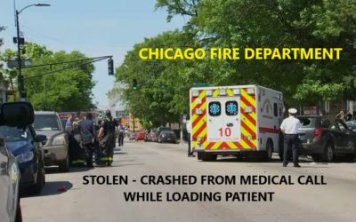 6/7/20 Chicago, IL – Man Steals Paramedic Fire Department Ambulance On Medical Call While Paramedics Are Loading The Patient – Crashed Ambulance