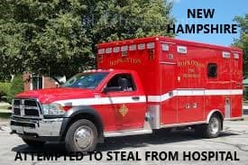 8/24/20 Concord, NH – Man At Concord Hospital Ambulance Bay Gets Into A Hopkinton Fire Department Ambulance Driver’s Seat – A Security Guard Immediately Pulls Him Out And Prevents Him From Stealing It