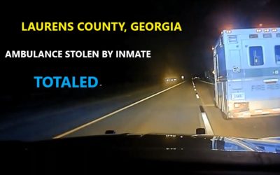 10/30/20 Laurens County, GA – Inmate That Escaped From Georgia State Prison Steals Prison Fire Rescue Ambulance – High Speed – Pit Maneuver – Rollover – Totaled