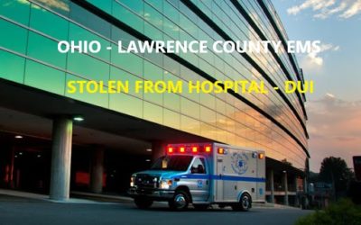 10/31/20 Lawrence County, OH – Man Steals Ambulance From St. Mary’s Medical Center – Pursuit – Captured – Arrested For DUI After Foot Chase