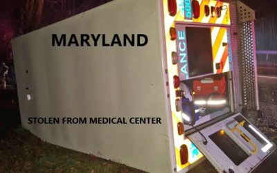 1/16/21 Dorchester County, MD – Maryland State Police Chased A Dorchester Co. Medical Services Ambulance Stolen From The University Of Maryland Medical Center – Rollover – Man Captured