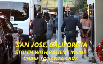 1/18/21 San Jose, CA – Woman Steals Medical Van With Elderly Man Inside – Police Chase All The Way To Santa Cruz – Arrested