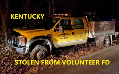 2/25/21 Bowling Green, KY – A Volunteer Fire Truck Was Stolen And Found Stripped Of All Equipment On The Side Of The Road