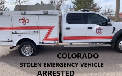4/5/21 Commerce City, OK – South Adams County FD Responded To A Market – The Man Complaining Of A Breathing Problem Jumped Up And Stole The F-450 Emergency Vehicle – Adams County Deputies Used Stop Sticks – He Tried A Second Carjack – Was Arrested