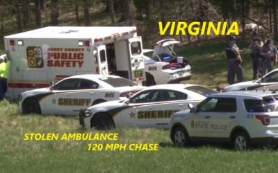 4/16/21 Henry County, VA – Man Crashes – Unconscious – In Henry County Ambulance – Narcan Administered – Man Became Combative – Steals Ambulance – 120 MPH Chase – Wrong Side Of Highway – Spike Strips – Wrecked