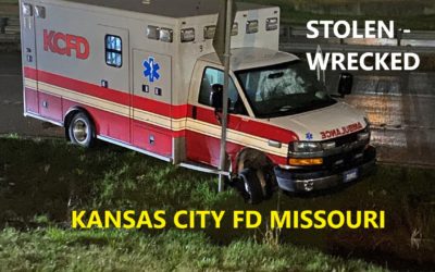4/8/21 Kansas City, MO – Fire Department Ambulance Stolen – Chased Into Raytown – Spiked Tires – Foot Chase – Captured