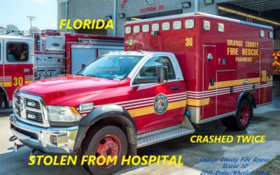 6/18/21 Orange County, FL – Man Steals Ambulance From Health Central Hospital – Crashes Into Home Then 2nd Hit And Run – Captured