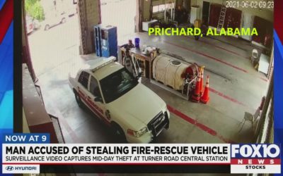 6/2/21 Prichard, AL – Man Steals Fire Rescue Command Car Right Out Of The Fire Station – Man Caught Stealing Equipment Out Of It Into Another Stolen Vehicle – Captured – (God Made Him Do It)