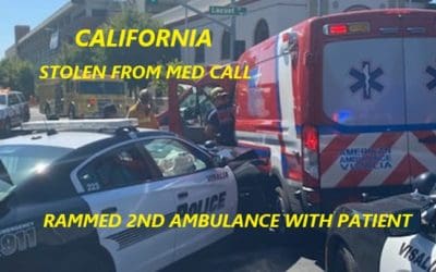 6/22/21 Visalia, CA – Woman Steals American Ambulance From Medical Call – Woman Rammed A 2nd American Ambulance With Patient Inside And Stuck A Police Car – Injured Police Officer