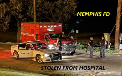 7/15/21 Memphis, TN – Memphis Fire Department Ambulance Stolen From Hospital – Drove The Ambulance To North Memphis – No Suspect Information