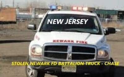 7/4/21 Newark, NJ – Police Chase Suspect That Stole A Newark Fire Battalion SUV – Fire SUV Lost – Pursuing Officers On The NJ Turnpike – Suspect Captured After Bailing Out