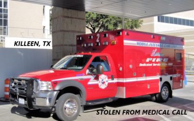 8/19/21 Killeen, TX – Fire/EMS Ambulance Stolen From Medical Call – Police Find Ambulance At A Convenience Store – Man Says He Is A Firefighter – Arrested