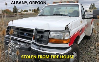 10/28/21 Albany, OR – Man Breaks Into Fire House Through Open Weight Room Window – Firefighters were Sleeping – Steals Water Rescue Truck – Found Damaged In Eugene, Oregon – Escaped