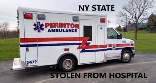 11/16/21 Rochester, NY – Perinton Ambulance Stolen From Strong Memorial Hospital – Investigation