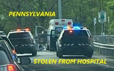 5/25/22 Franklin Twp, PA – Man Steals Bushkill Falls Ambulance From Lehigh Valley Pocono Hospital – Police Pursuit – Captured – Arrested