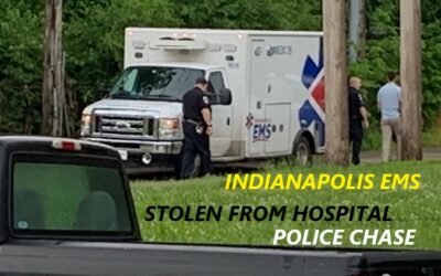 5/20/22 Indianapolis, IN – Man Steals Indianapolis Medical Services Ambulance From The Eskenazi Hospital – Long Police Chase – Ambulance Had Lights And Sirens On – Man Jumps Out Of Ambulance And Hides Under School Bus – Captured