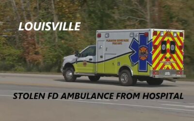 6/23/22 Louisville, KY – Pleasure Ridge Park Fire Department Ambulance Stolen From Louisville Hospital – Chase – Used The Police Radio – Boxed In On Highway – Captured