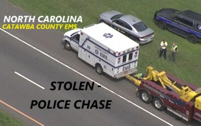 7/22/22 Forsyth County, NC – Catawba County EMS Ambulance Stolen After Dropping Off Patient At Wake Forest Baptist Hospital – Trooper Chase – Stop Sticks – Captured