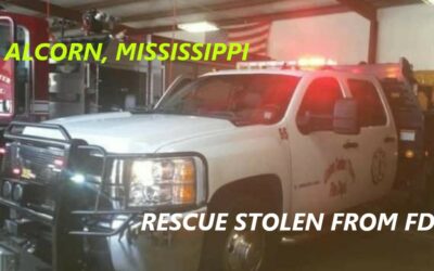 9/11/22 Alcorn, MS – Rescue Truck Stolen From Union Center FD – Rescue Truck Was Stolen From Unattended Volunteer Station – Missing