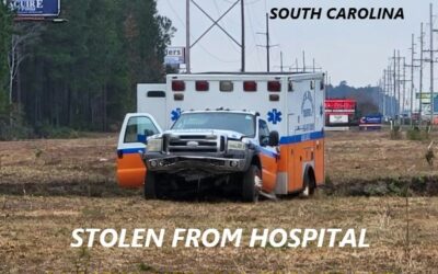 12/9/22 Horry County, SC – Coastal Medical Transport Ambulance Stolen Near Conway Medical Center – Crash – Suspect Fled The Scene – Investigation